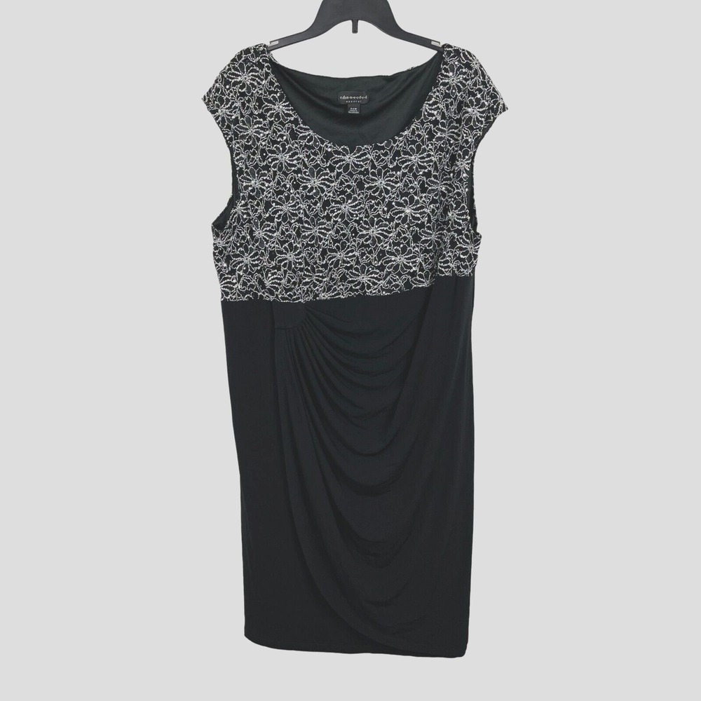 Connected Apparel Women Cap sleeves Embroidered Dress Size 24W